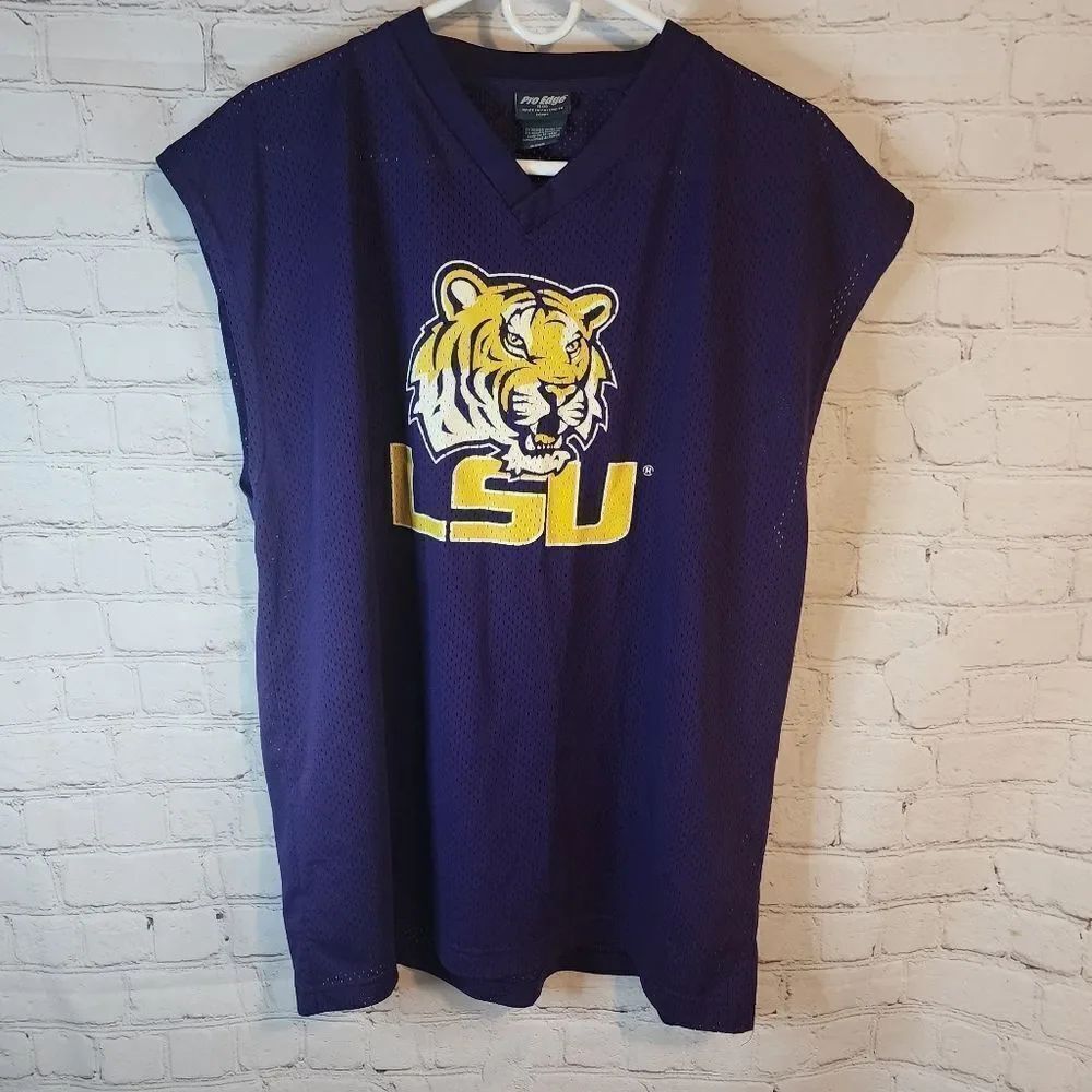 Men's Pro Edge "LSU Tigers" basketball jersey, size XL